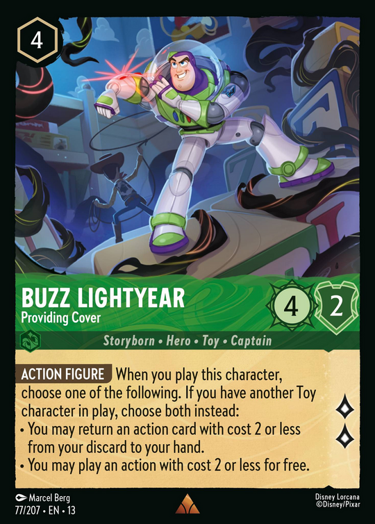 13ATK-077, R, Buzz Lightyear - Providing Cover (Foil)