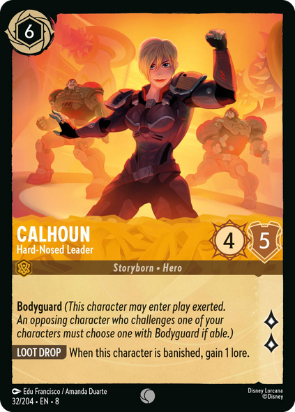 8ROF-032, C, Calhoun - Hard‐Nosed Leader (Foil)