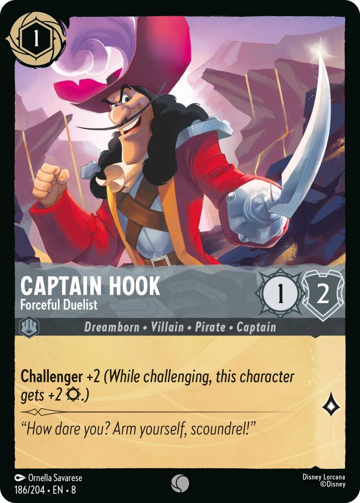 8ROF-186, C, Captain Hook - Forceful Duelist
