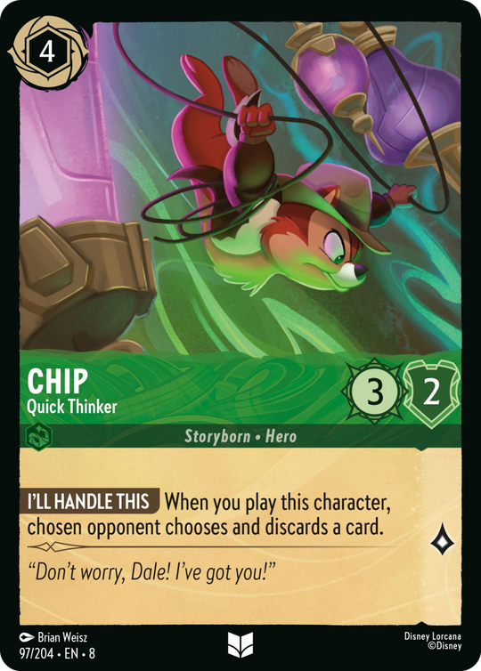 8ROF-097, UC, Chip - Quick Thinker (Foil)