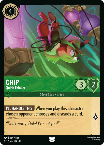 8ROF-097, UC, Chip - Quick Thinker (Foil)