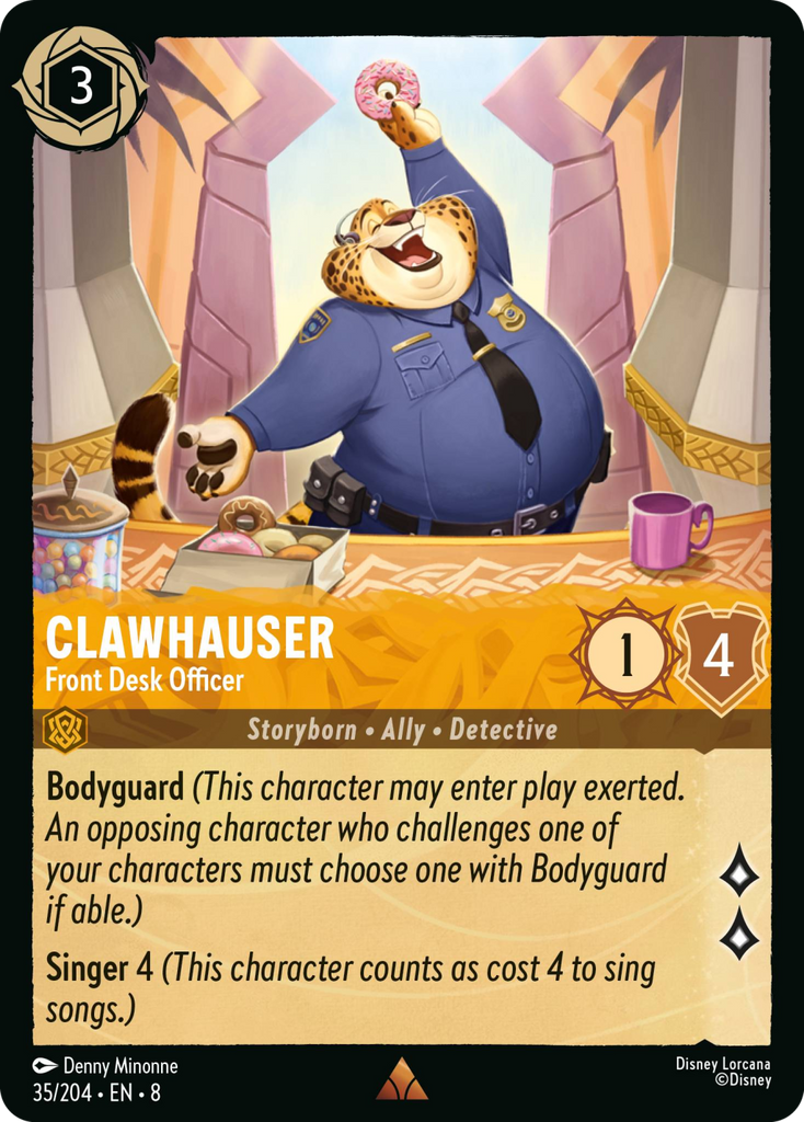 8ROF-035, R, Clawhauser - Front Desk Officer (Foil)