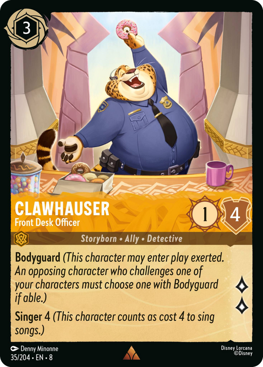 8ROF-035, R, Clawhauser - Front Desk Officer (Foil)