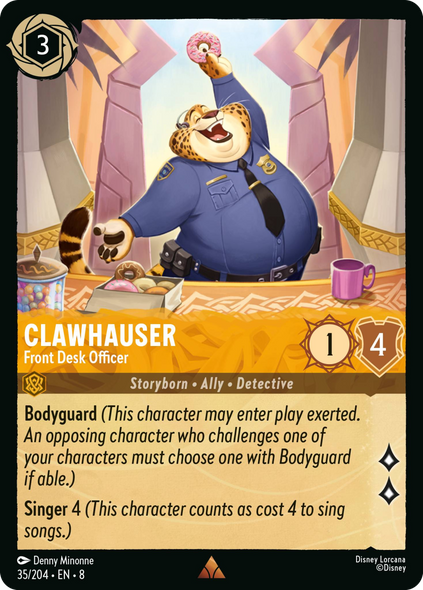 8ROF-035, R, Clawhauser - Front Desk Officer (Foil)