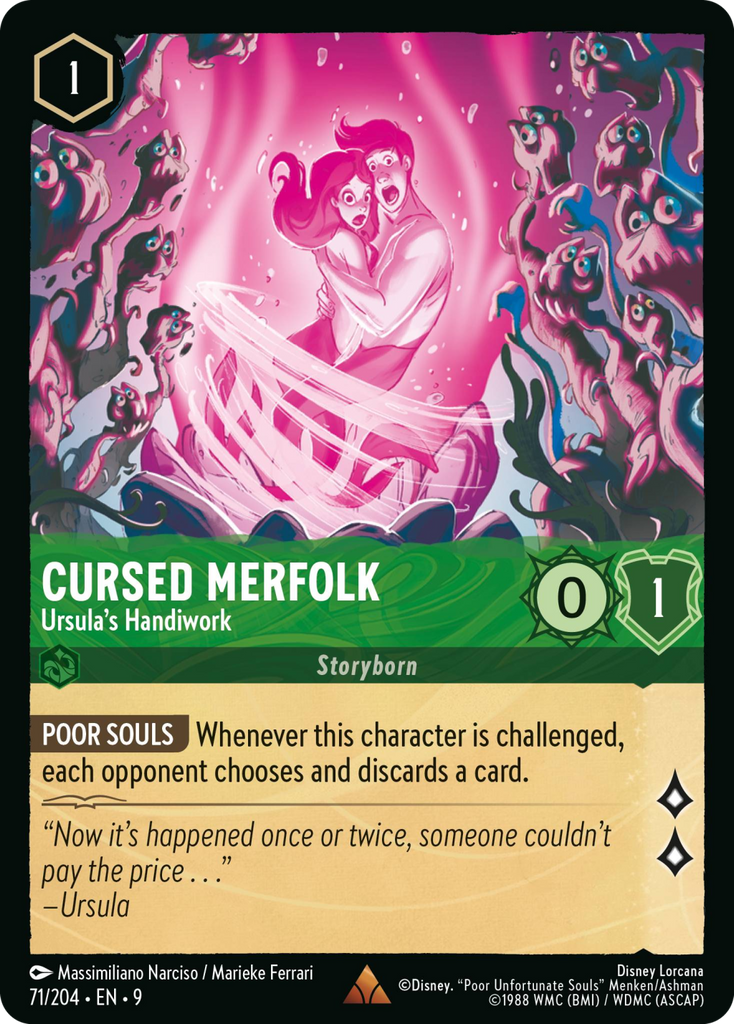 9FAB-071, R, Cursed Merfolk - Ursula's Handiwork (Foil)