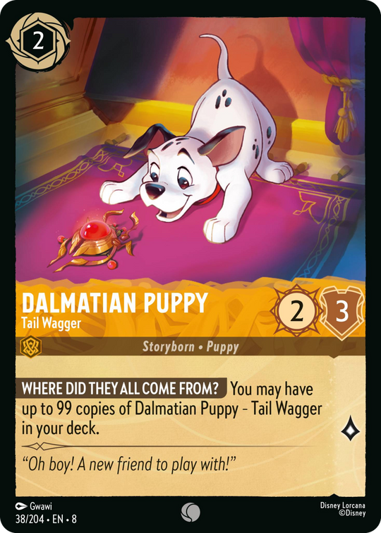 8ROF-038, C, Dalmatian Puppy - Tail Wagger (Foil)