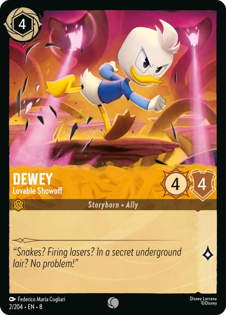8ROF-002, C, Dewey - Lovable Showoff (Foil)