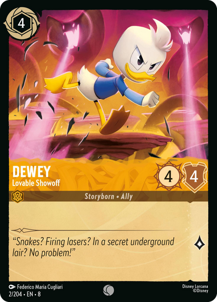8ROF-002, C, Dewey - Lovable Showoff (Foil)
