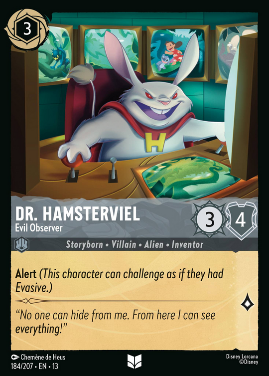 13ATK-184, UC, Dr. Hamsterviel - Evil Observer (Foil)