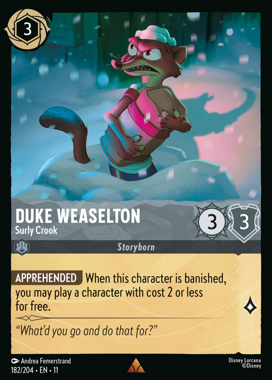 11WSP-182, R, Duke Weaselton - Surly Crook