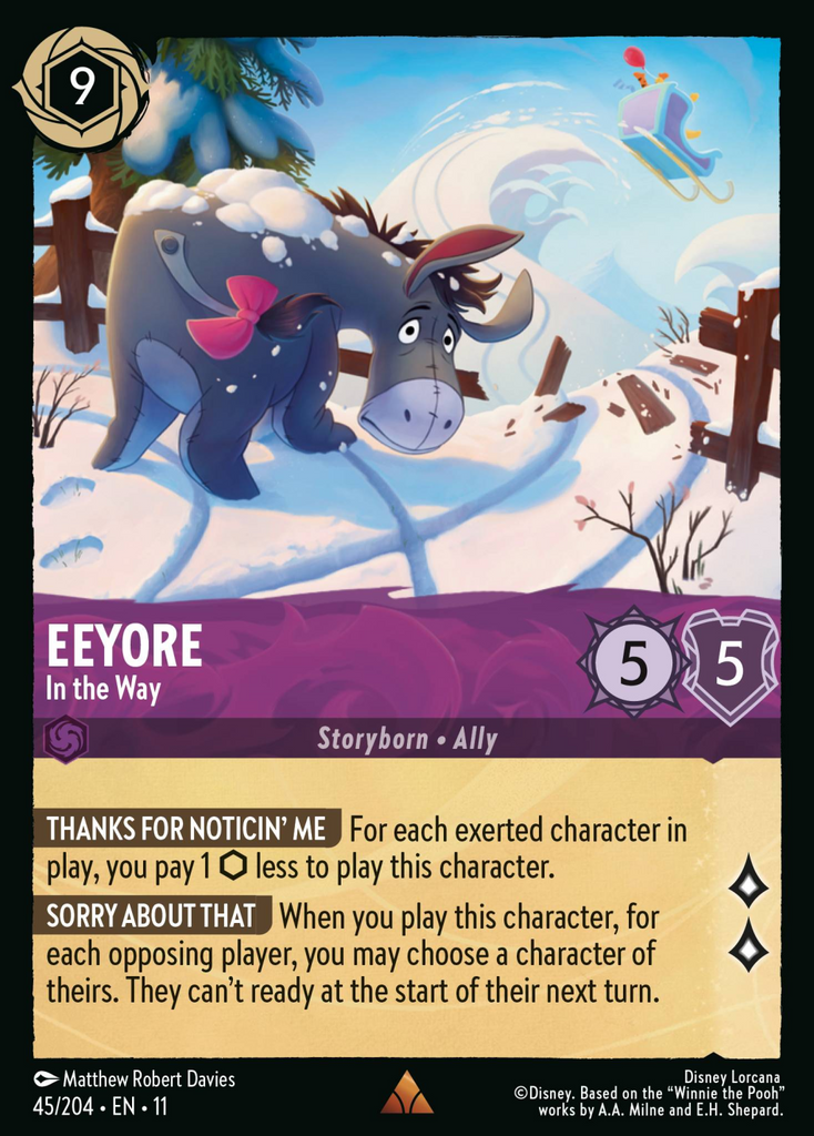 11WSP-045, R, Eeyore - In the Way (Foil)