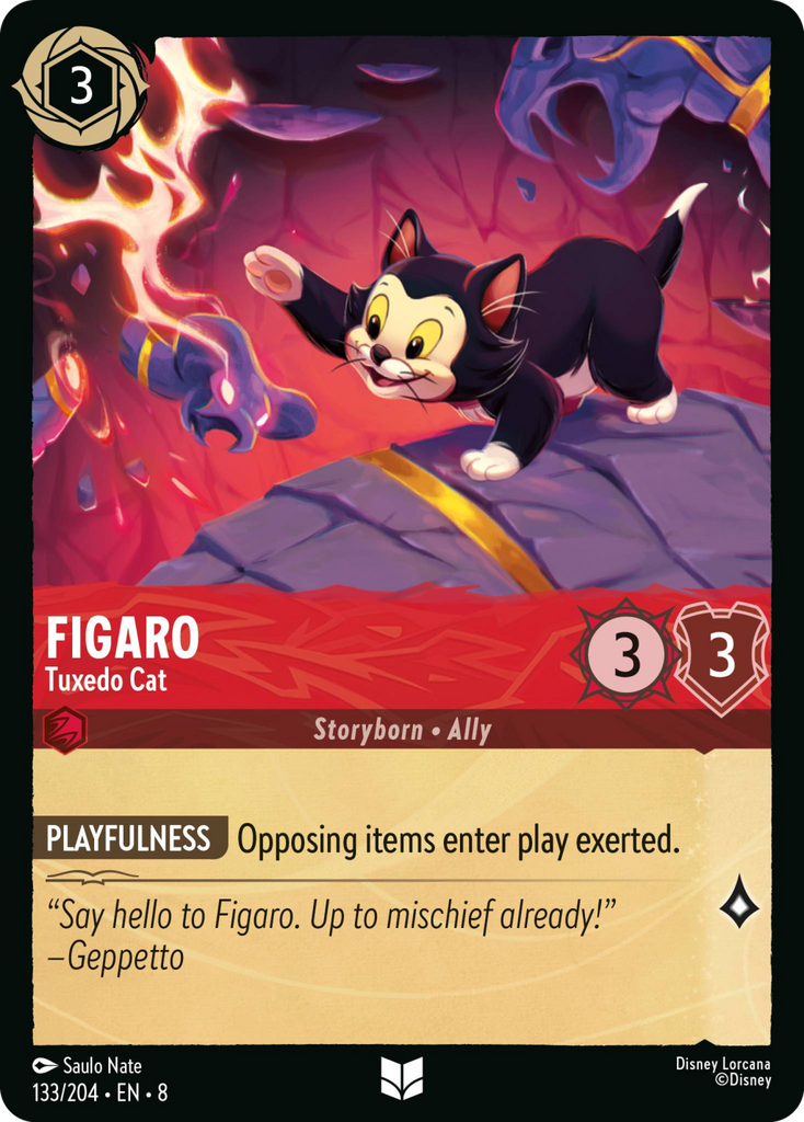 8ROF-133, UC, Figaro - Tuxedo Cat (Foil)