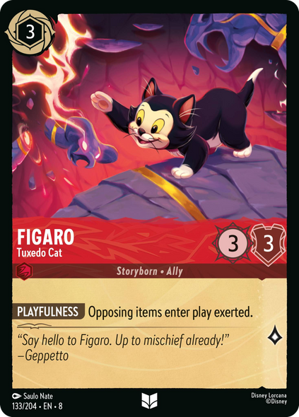 8ROF-133, UC, Figaro - Tuxedo Cat (Foil)