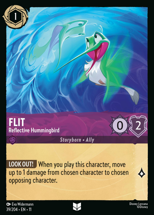11WSP-039, UC, Flit - Reflective Hummingbird