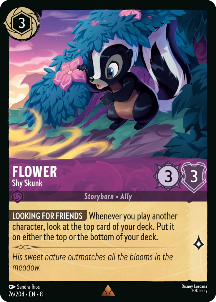 8ROF-076, R, Flower - Shy Skunk