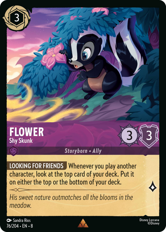 8ROF-076, R, Flower - Shy Skunk (Foil)