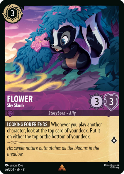 8ROF-076, R, Flower - Shy Skunk (Foil)