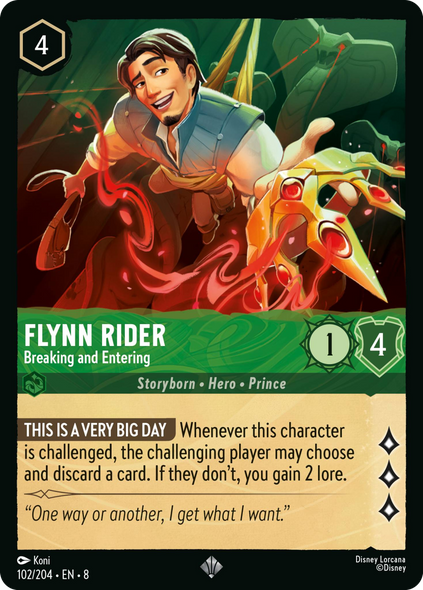 8ROF-102, SR, Flynn Rider - Breaking and Entering (Foil)
