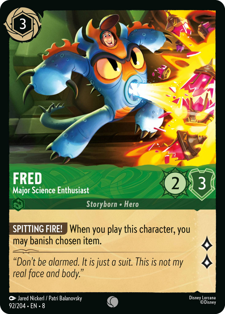 8ROF-092, C, Fred - Major Science Enthusiast (Foil)