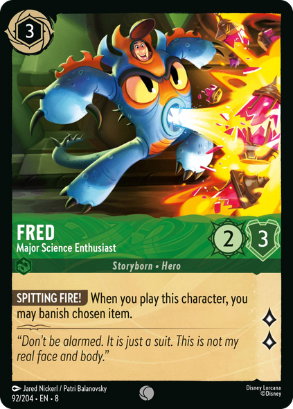 8ROF-092, C, Fred - Major Science Enthusiast (Foil)