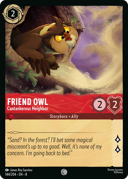 8ROF-144, C, Friend Owl - Cantankerous Neighbor