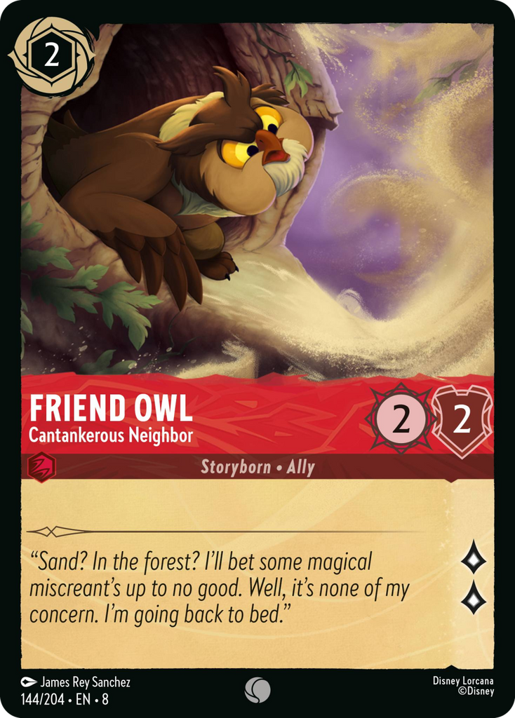 8ROF-144, C, Friend Owl - Cantankerous Neighbor (Foil)