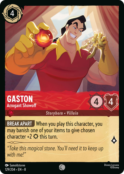 8ROF-129, C, Gaston - Arrogant Showoff (Foil)