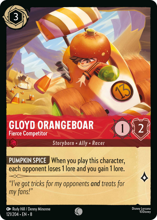 8ROF-121, C, Gloyd Orangeboar - Fierce Competitor (Foil)