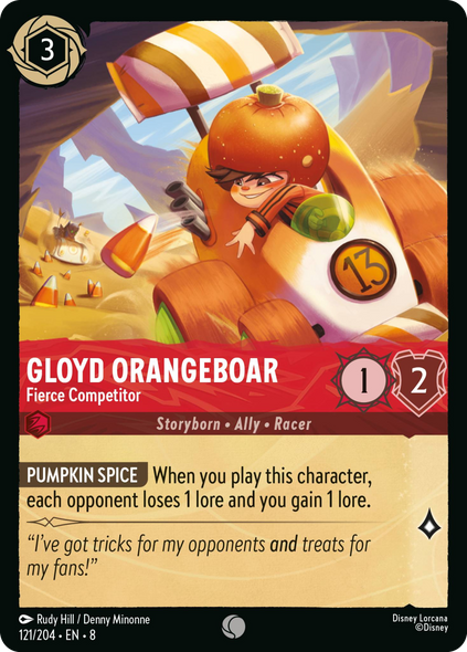 8ROF-121, C, Gloyd Orangeboar - Fierce Competitor (Foil)