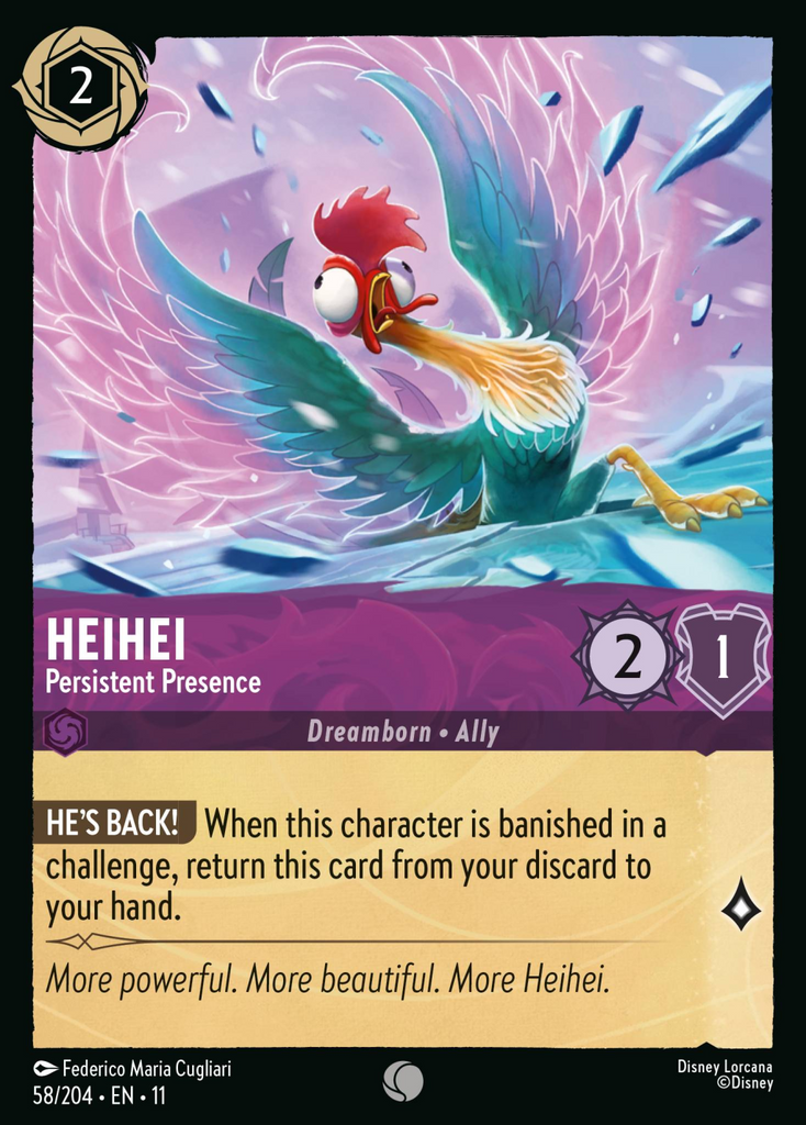 11WSP-058, C, HeiHei - Persistent Presence (Foil)