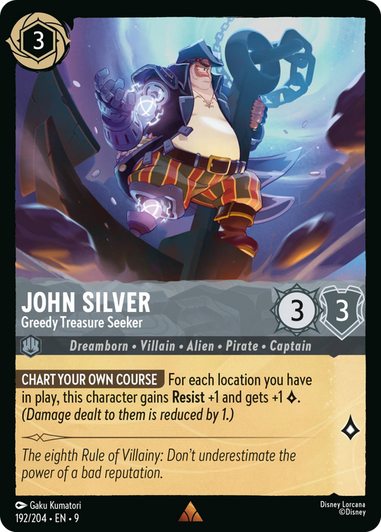 9FAB-192, R, John Silver - Greedy Treasure Seeker (Foil)