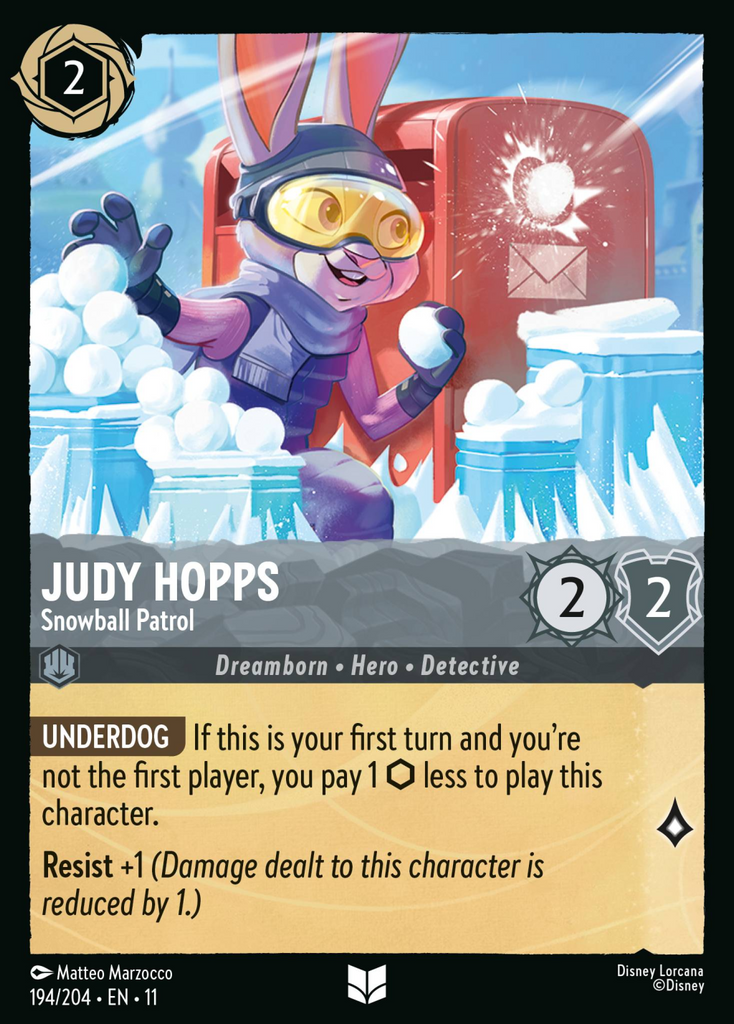 11WSP-194, UC, Judy Hopps - Snowball Patrol (Foil)