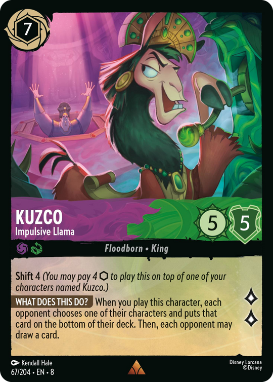 8ROF-067, R, Kuzco - Impulsive Llama (Foil)