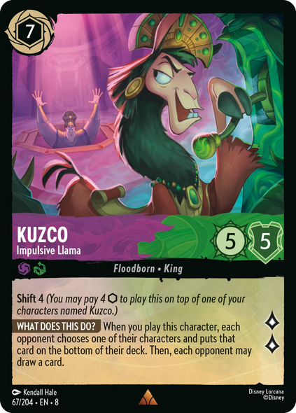 8ROF-067, R, Kuzco - Impulsive Llama (Foil)