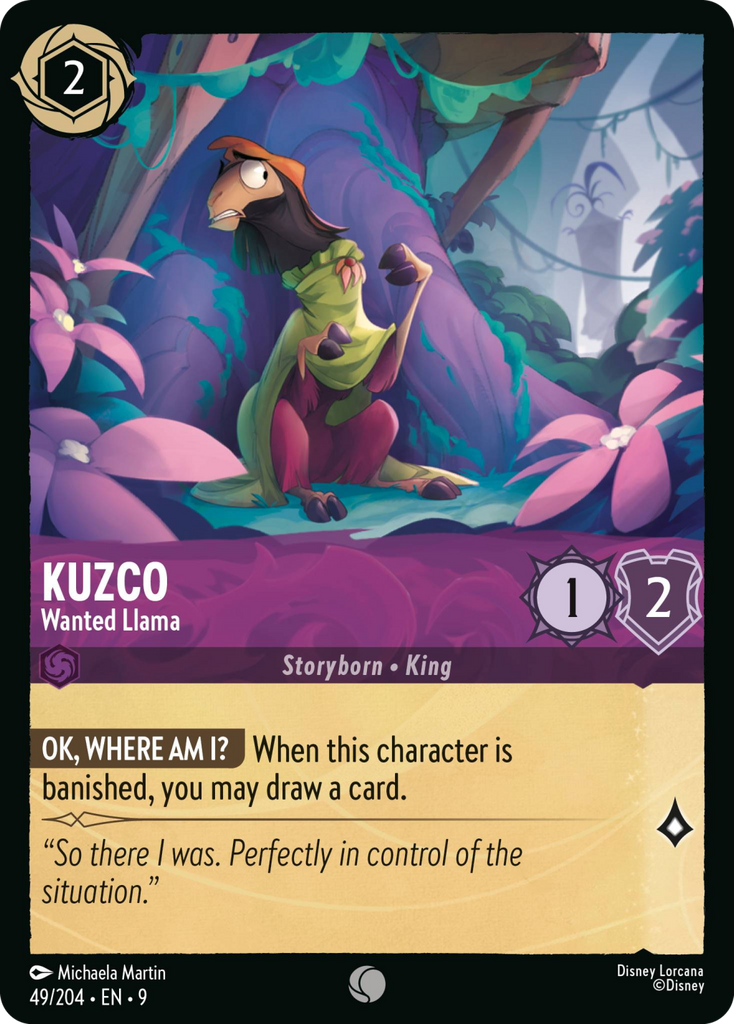 9FAB-049, C, Kuzco - Wanted Llama (Foil)