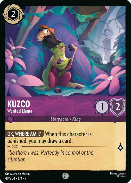 9FAB-049, C, Kuzco - Wanted Llama (Foil)