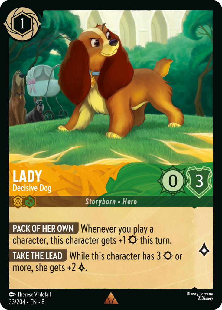 8ROF-033, R, Lady - Decisive Dog (Foil)