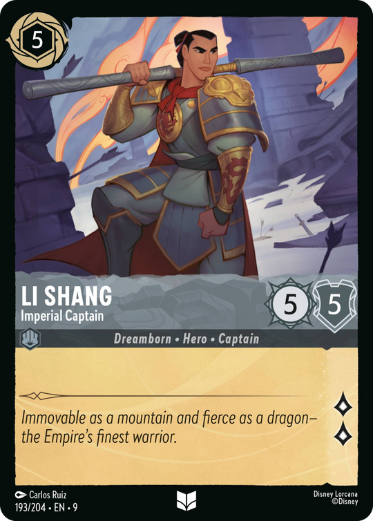 9FAB-193, UC, Li Shang - Imperial Captain (Foil)