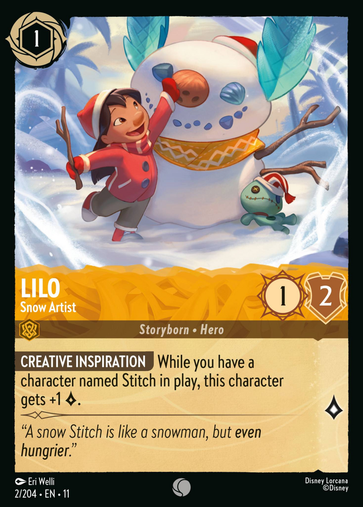 11WSP-002, C, Lilo - Snow Artist (Foil)