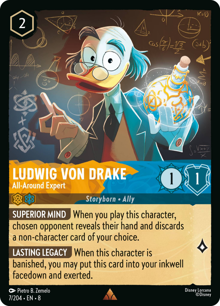 8ROF-007, R, Ludwig von Drake - All‐Around Expert (Foil)