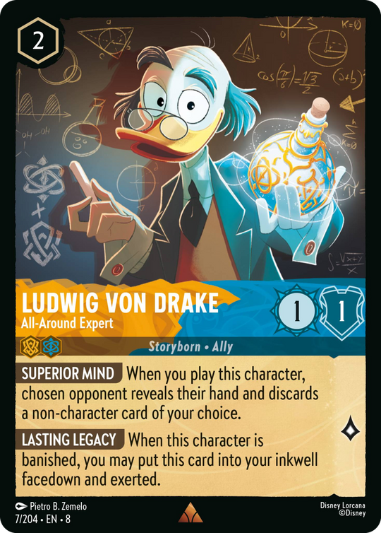8ROF-007, R, Ludwig von Drake - All‐Around Expert (Foil)