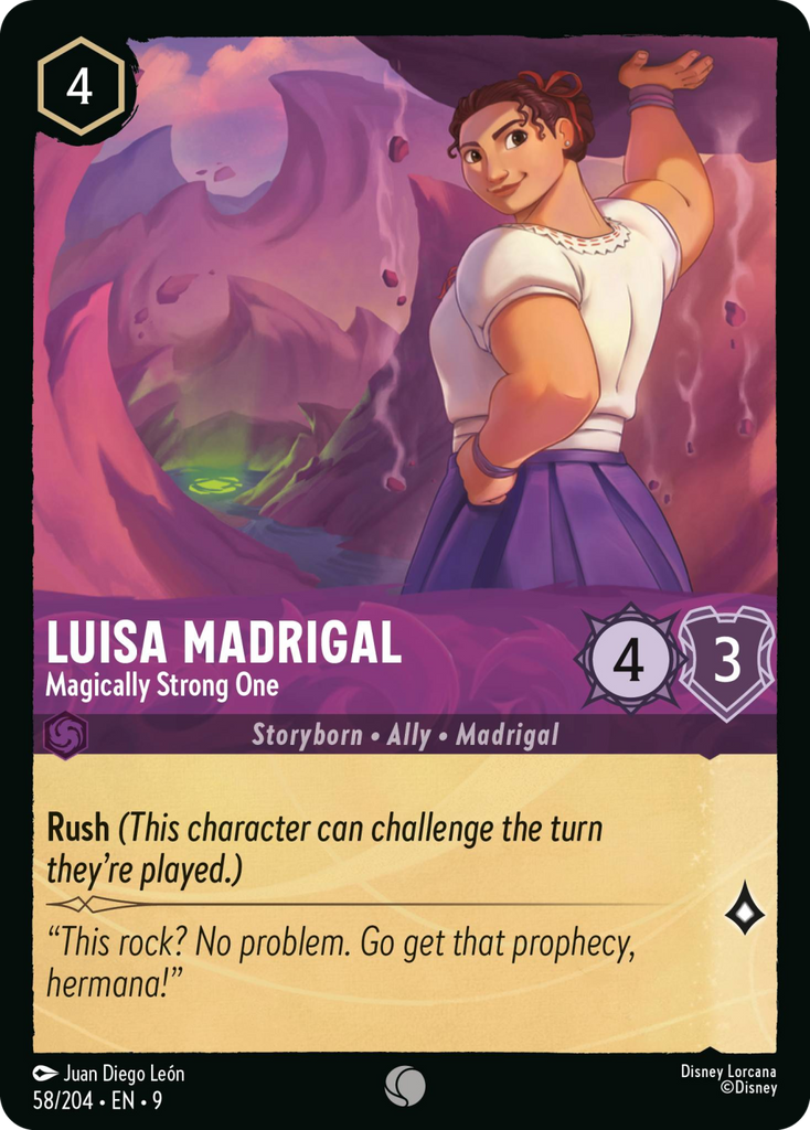 9FAB-058, C, Luisa Madrigal - Magically Strong One (Foil)