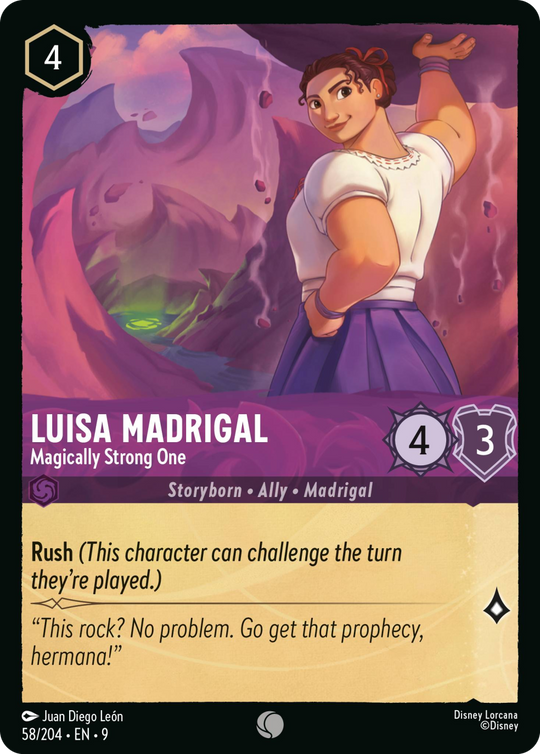 9FAB-058, C, Luisa Madrigal - Magically Strong One (Foil)