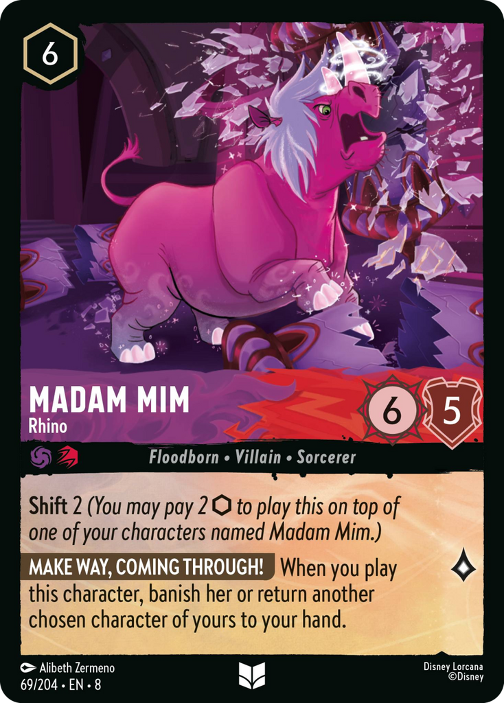 8ROF-069, UC, Madam Mim - Rhino (Foil)