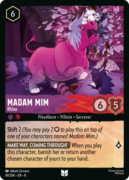 8ROF-069, UC, Madam Mim - Rhino (Foil)