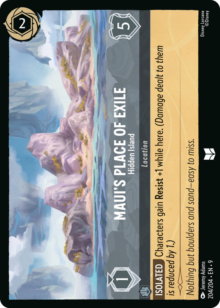9FAB-204, UC, Maui's Place of Exile - Hidden Island (Foil)