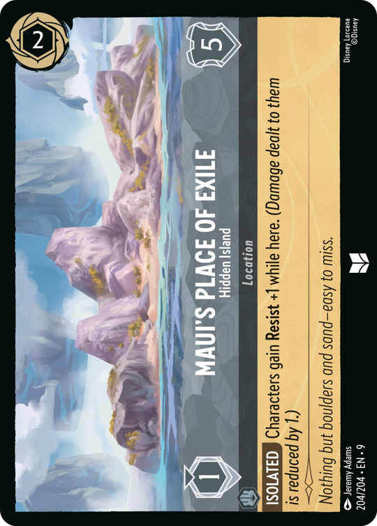 9FAB-204, UC, Maui's Place of Exile - Hidden Island (Foil)