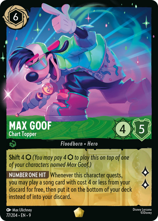 9FAB-077, L, Max Goof - Chart Topper (Foil)