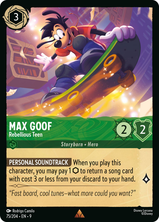 9FAB-075, R, Max Goof - Rebellious Teen (Foil)
