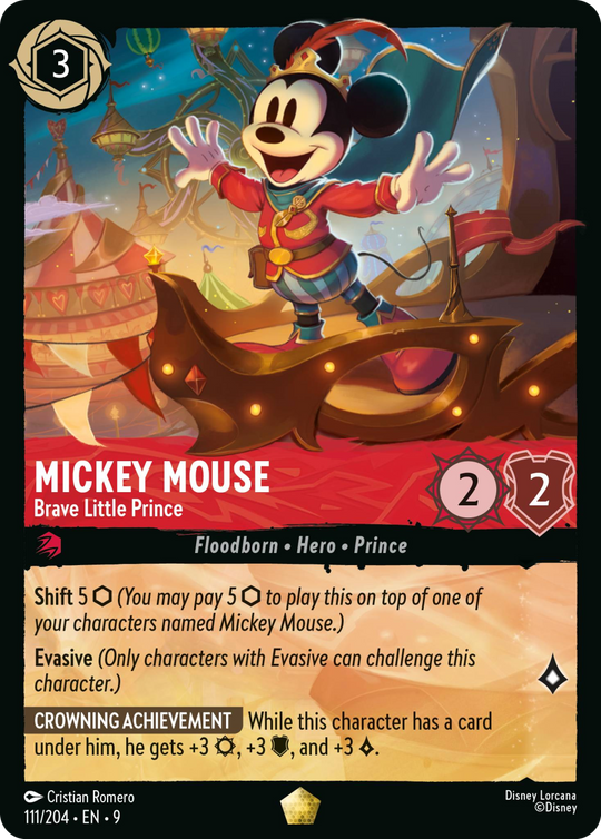 9FAB-111, L, Mickey Mouse - Brave Little Prince (Foil)